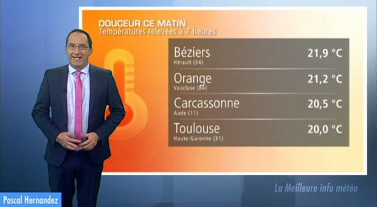 Douceur et pluies au Sud ce samedi