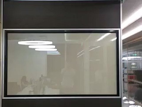 Privacy glass as touch screen