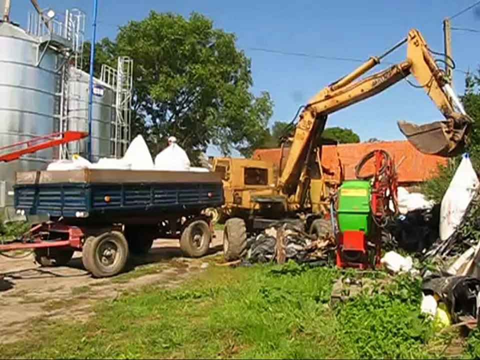 Ursus 1224 w akcji Siew nawozu  na Żuławach Wiślanych 2011 adrianek110