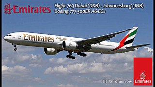 Emirates 777-300ER Awesome Landing w/ Speedbrake Action @ Johannesburg