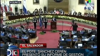 El Salvador: Sánchez Cerén presenta primer informe de su gobierno