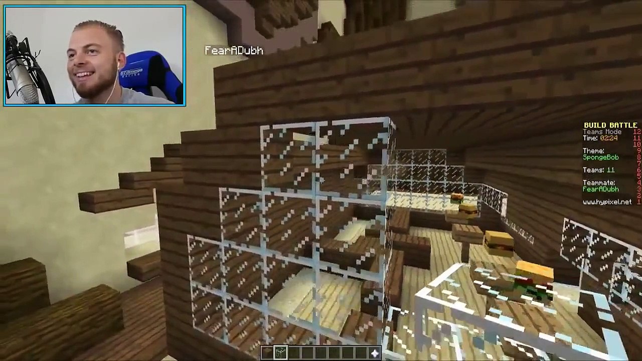 iBallisticSquid Minecraft Build Battle Buddies SPONGEBOB! W/AshDubh Squid Build Battle squ