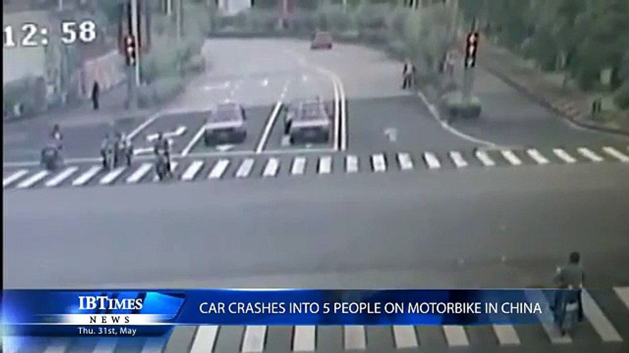 Car Crashes into 5 people on Motorbike in China [Full Episode]