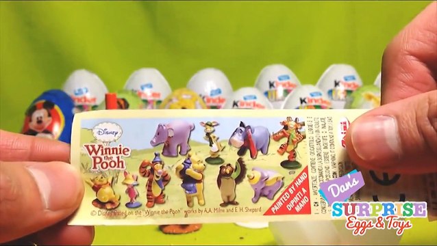 20 Kinder SURPRISE EGGS Mickey Mouse Clubhouse, Disney Fairies, Winnie The Pooh, Looney Tunes,