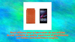 Lucrin Etui pour Sony Xperia Z1 L39h Autruche