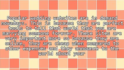 All About Popular Wedding Websites