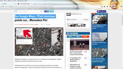 Sur Google Maps, l'Etat islamique pointe sur... Manneken Pis!