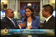María Corina Machado expone ante el Parlamento de Colombia