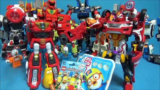 Bonjour la voiture robot ou robot R carte de robot Santa Fe Lac q transformation vidéo LEGO Simpsons mini. un nouveau type de lave? Frank pororo les enfants de la Famille Parc TOBOT R CARBOT Pororo Tayo Larve