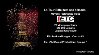Feu d'Artifice 2009 - La Tour Eiffel fête ses 120 ans - 14/07/09 (Extrait 2)