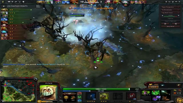 Dota 2 Pudge 4k MMR Badassasaurus gameplay
