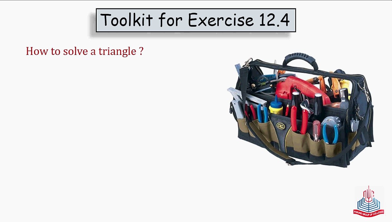 Toolkit for Ex. 12.4