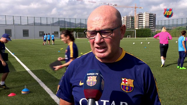 Futbol femení FCB: Roda de premsa Xavi Llorens