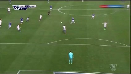 الهدف الثاني لايفرتون في مرمي تشيلسي