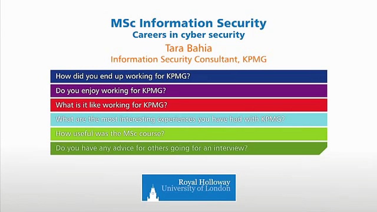 Information Security Careers - Tara Bahia (KPMG)
