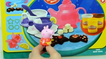 Play doh peppa pig tea party toys Tea for Two playdough playset