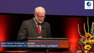 Svein Arild Steen-Mevold holdt takketale ved uddelingen af Nordisk Råds natur- og miljøpris