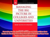 Managing the Big Picture in Colleges and Universities: From Tactics to Strategy (American Council