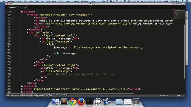 What is the difference between a back end and a front end programming language?