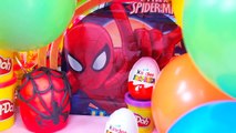 Play doh Peppa pig SPIDERMAN egg Kinder surprise eggs Barbie Cars 2 BALLOONS EGGS Frozen T