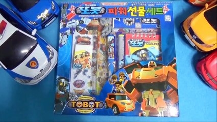 Or robot[Open box] power futures sets stationery sets released. several stickers and school supplies contains.