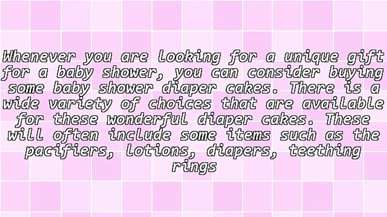 Why Select Baby Shower Diaper Cakes