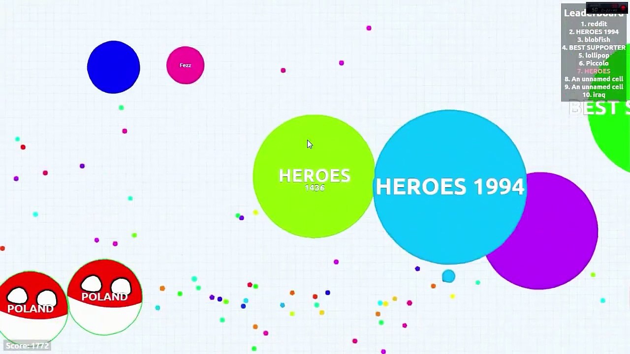 Agario - how I killed a 4-man-team ALONE