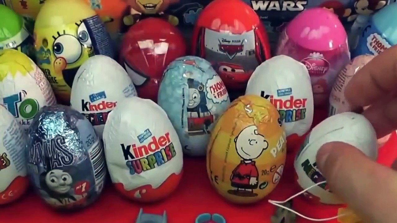 Kinder Surprise Eggs 27 Kinder Surprise Disney Pixar Cars 2 Thomas Spongebob