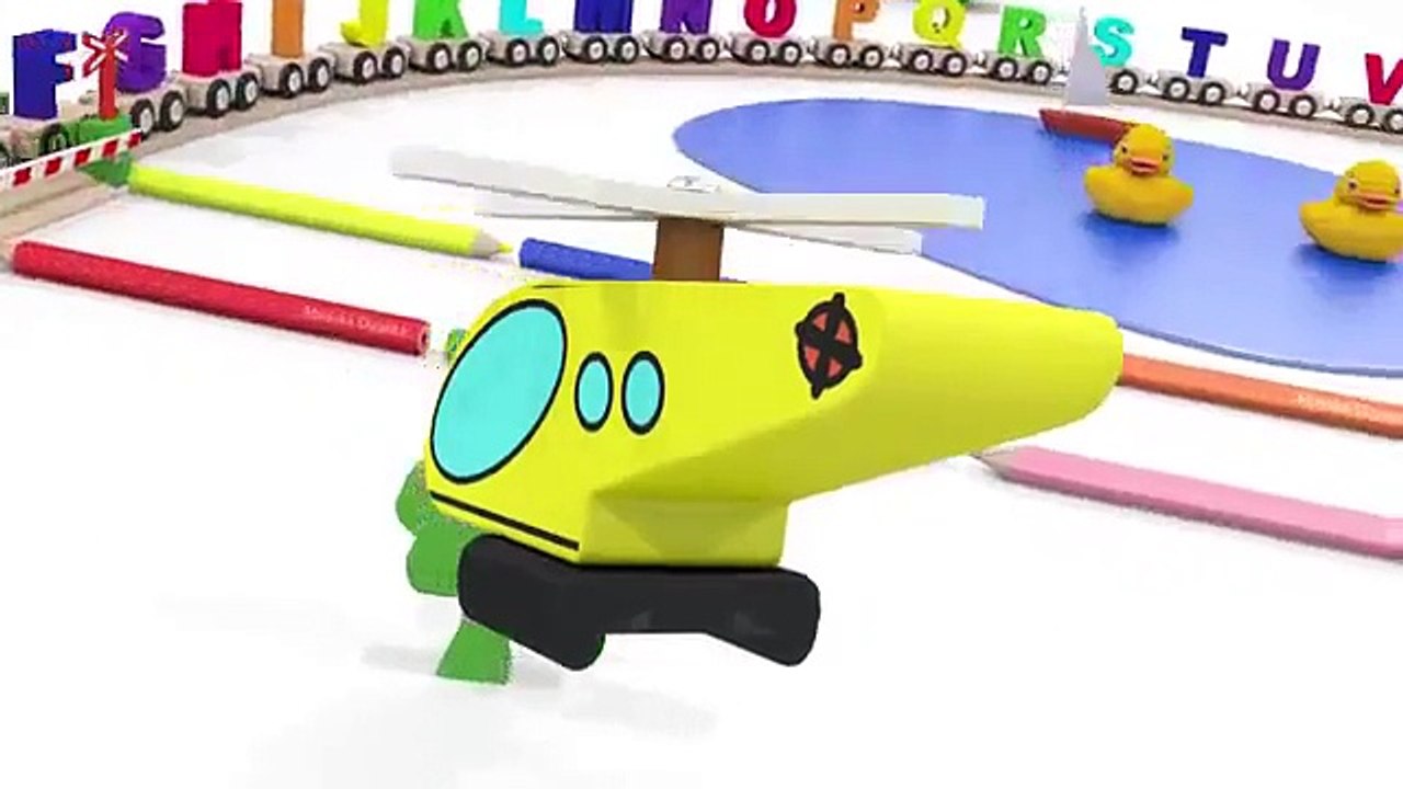 ABC song for children. Nursery rhymes for babies. Trains cartoons for children