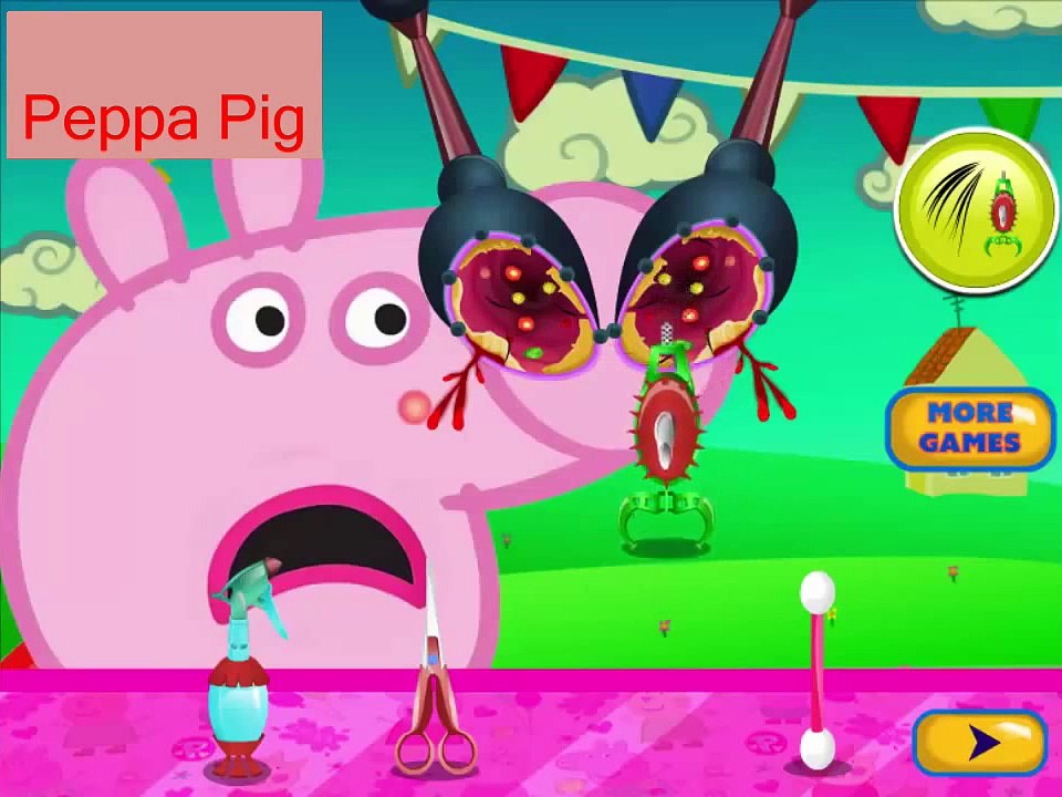 Peppa pig nose doctor video games - peppa pig episode 2 - cartoon games