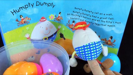 Humpty Dumpty Sat On A Wall Nursery Rhymes with toys and surprise egg chanson pour enfant anglais kids songs funny