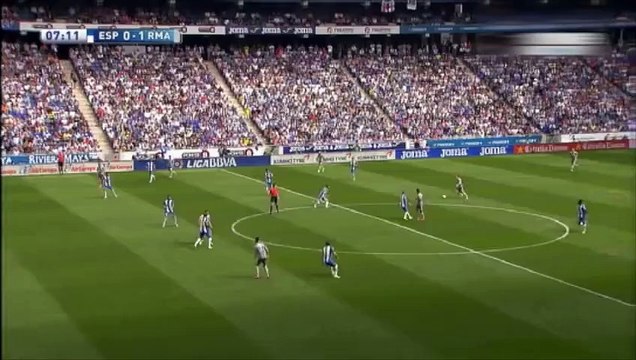 الهدف الاول لريال مدريد في مرمي اسبانيول في الجوله الثالثة لـلدوري الاسباني