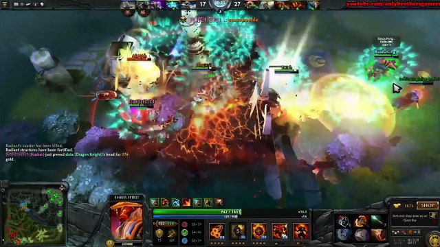 Dota 2 Arteezy 7800 MMR Plays Ember Spirit Ranked Match Gameplay!
