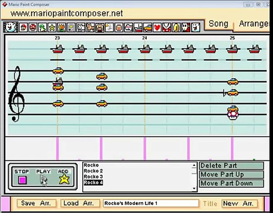 Mario Paint - "Rocko's Modern Life: Season 1" Nickelodeon Theme