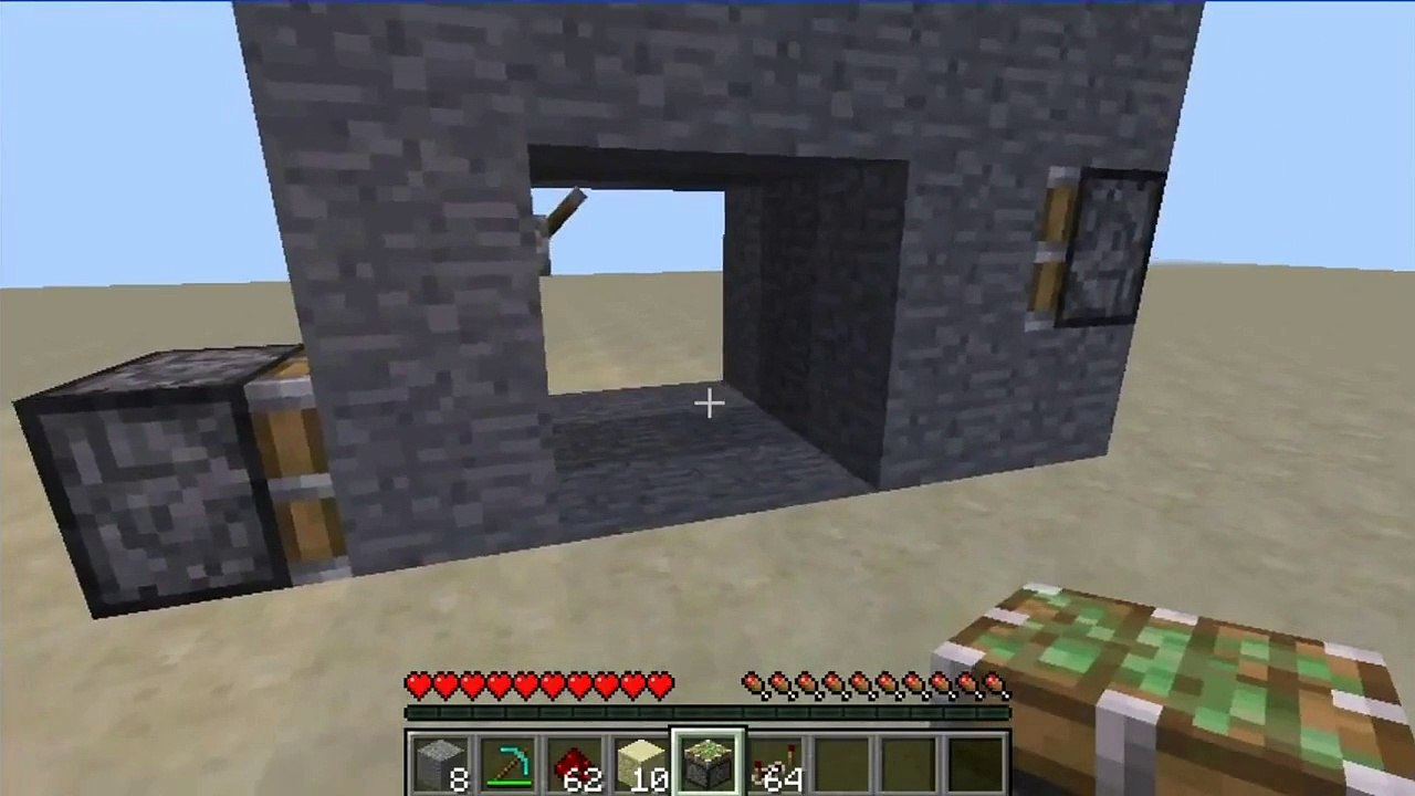 Minecraft Redstone - 2 by 2 Spiral Piston Door