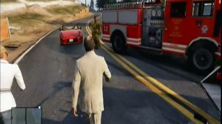 GTA 5 - Fire Department go crazy - funny moments