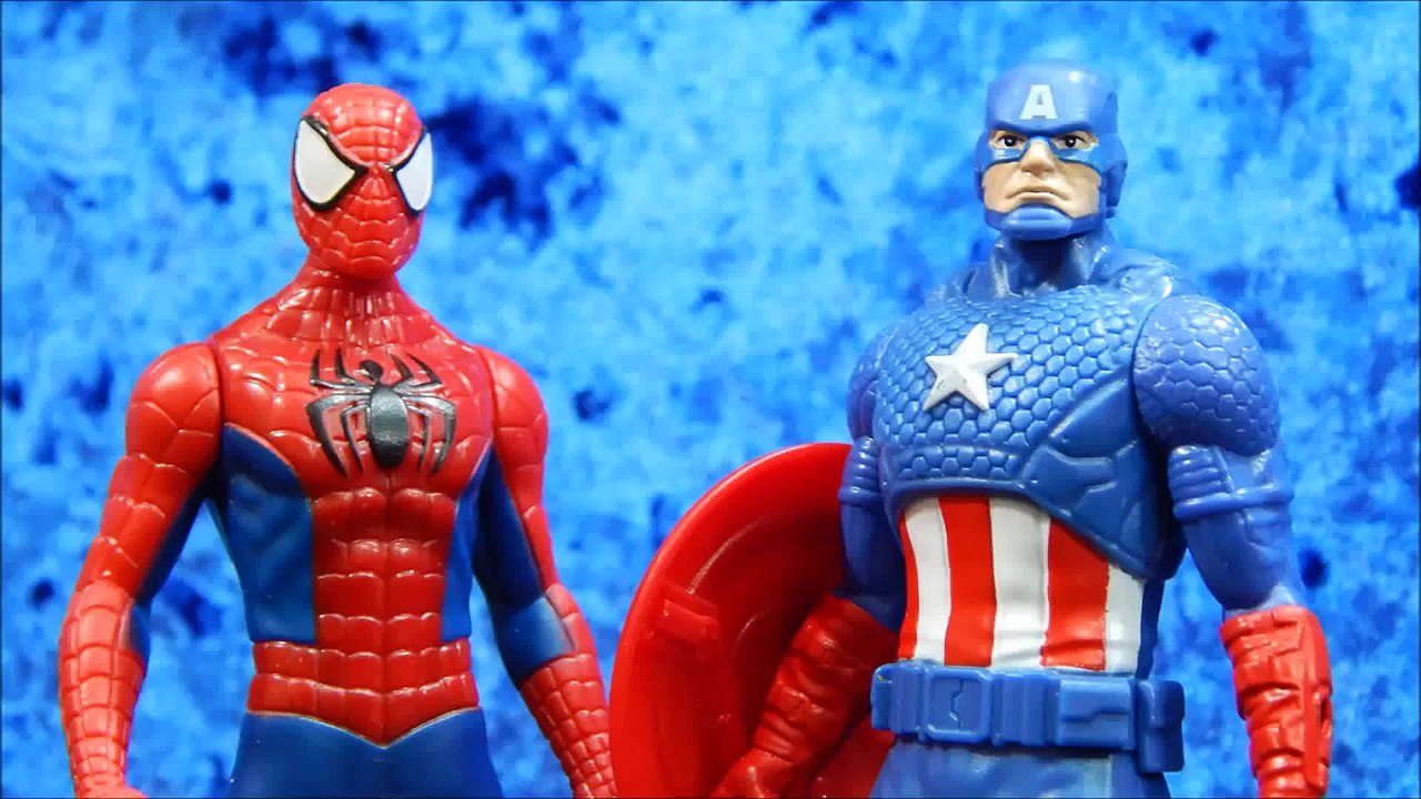 Homem Aranha e Boneco Capitão América com Musica Suave e Relaxante para Crianças Educativo Português
