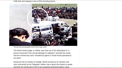 North Korea video shows two on trial for watching American films