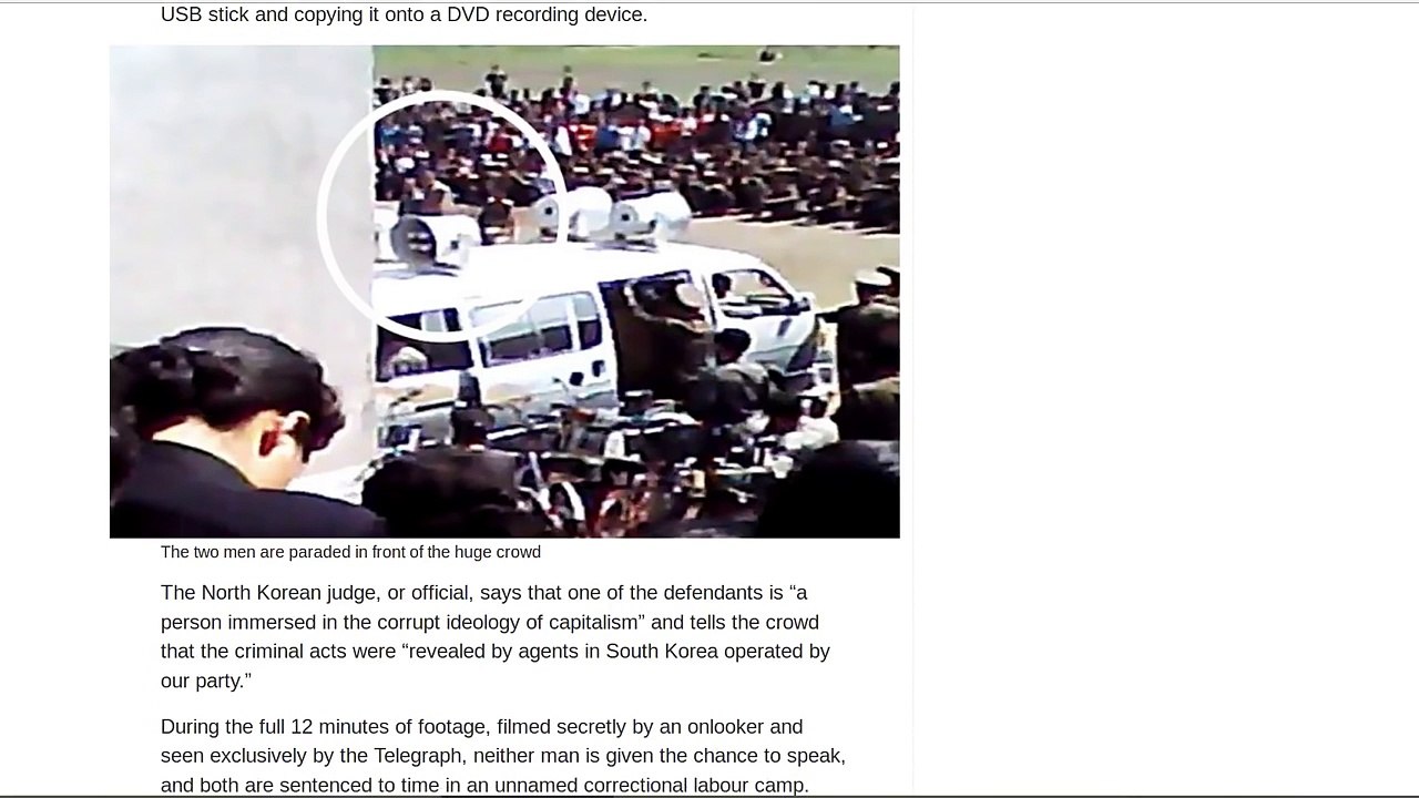 North Korea video shows two on trial for watching American films