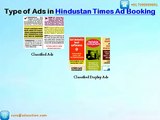 Hindustan Times Newspaper Advertisement booking online through Adeaction Media.