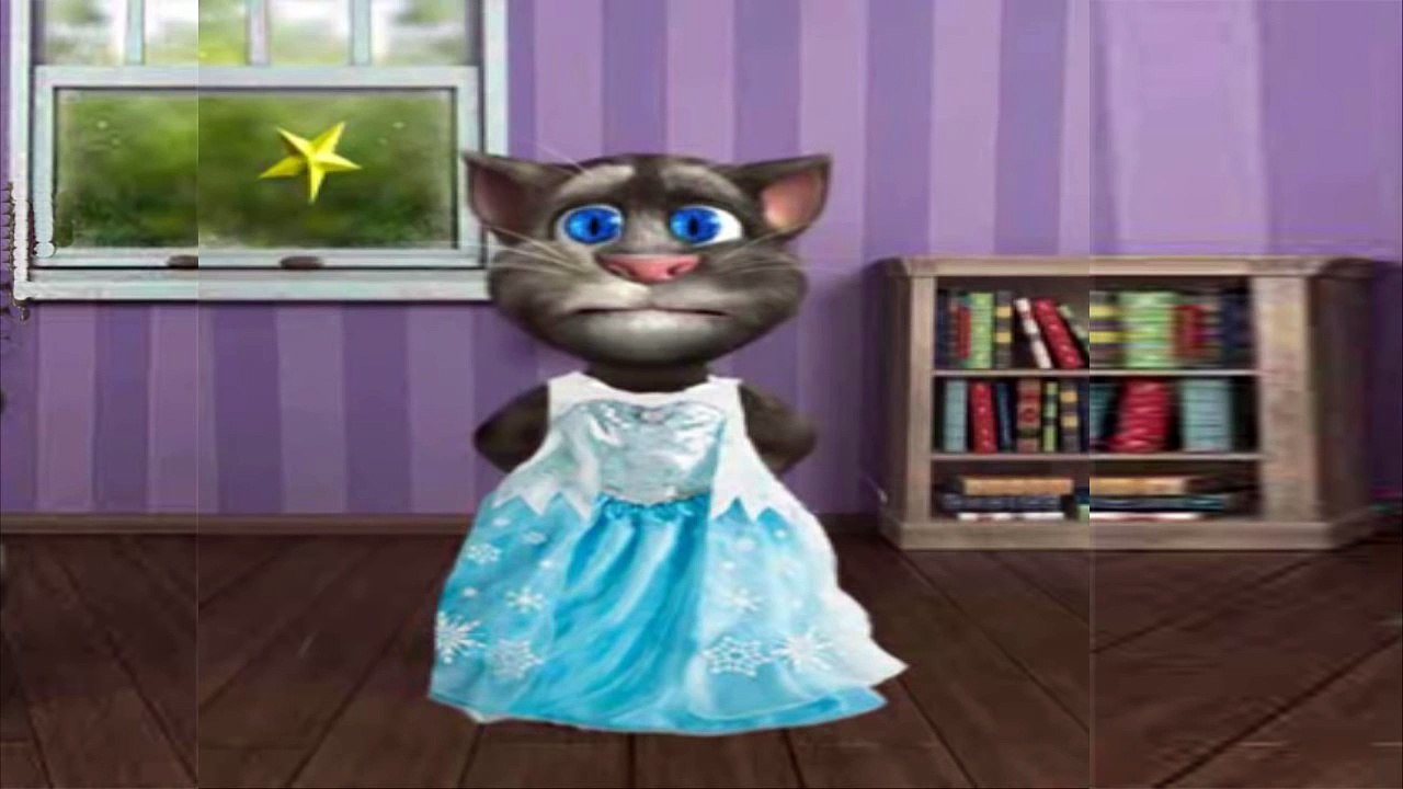 Gato cantando Libre Soy de Frozen vestido de Elsa - Talking Tom Frozen Canciones infantile
