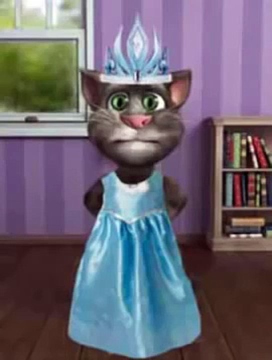 Gato cantando Libre Soy de Frozen vestido de Elsa - Talking Tom Frozen Canciones infantile