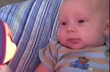 Cutest Baby a.k.a "Mr. Bean" get a new toy