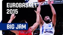 Spanoulis' pass finds Bourousis for an Alley Oop - EuroBasket 2015