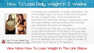 How To Lose Belly Weight In 2 Weeks