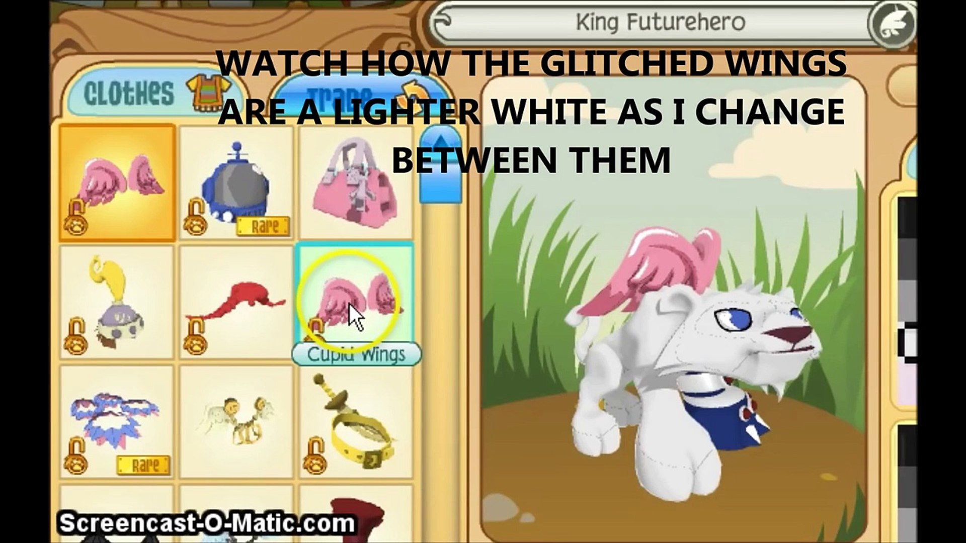 Animal Jam Pink Glossy Cupid Wings