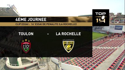 TOP 14 - Toulon - La Rochelle : 45-24 - ESSAI de pénalité (LAR) - Saison 2015/2016