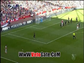 الهدف الثانى الارسنال فى مرمى ستوك سيتى