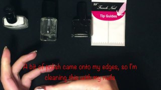 Black and white zigzag nail art - nail tutorial