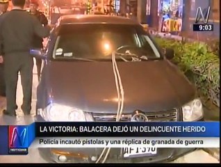 La Victoria: Un 'raquetero' herido y otro detenido dejó balacera contra policías [Video]